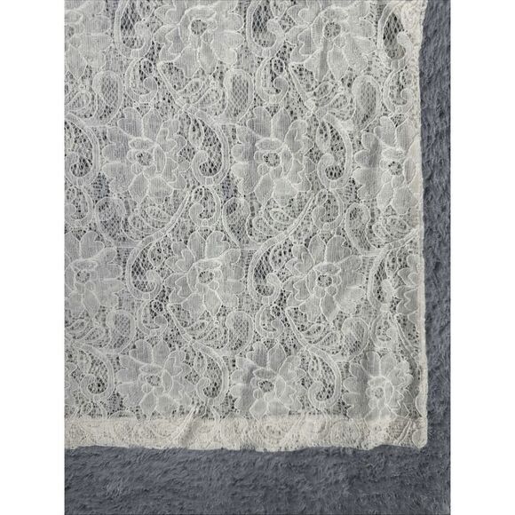 Eddie Bauer Women's Fairy Whimsy Feminine Sheer Lace Cap Sleeve Top XL Cream - Picture 3 of 13